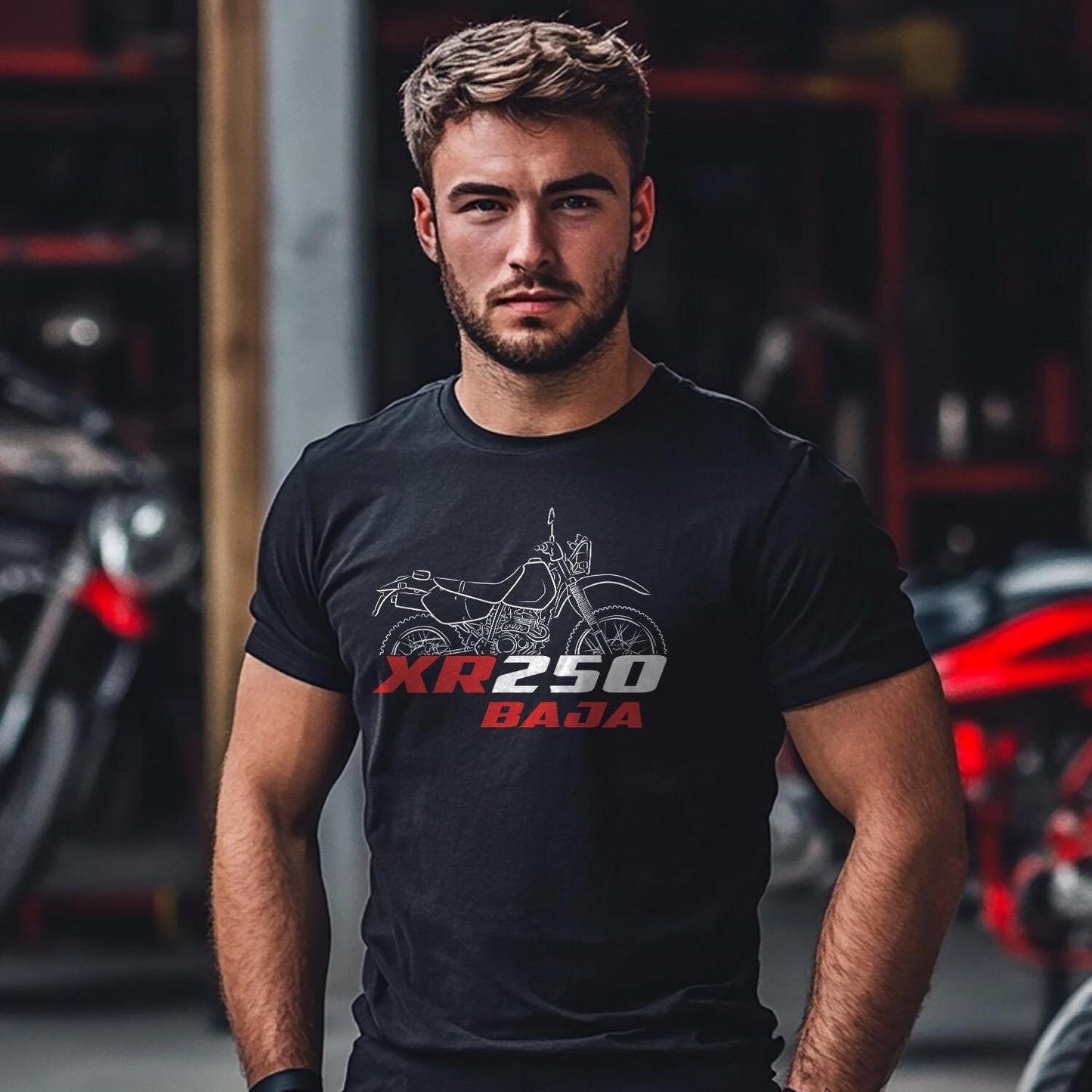 Honda XR250 Baja Inspired T-Shirt - Motorcycle Tee Shirt for Riders