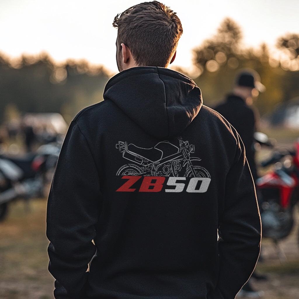 Honda ZB50 1988 Inspired Hoodie - Motorcycle Sweatshirt for Riders