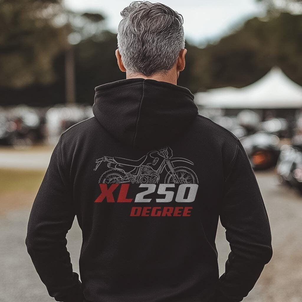 Honda XL250 Degree Inspired Hoodie - Motorcycle Sweatshirt for Riders