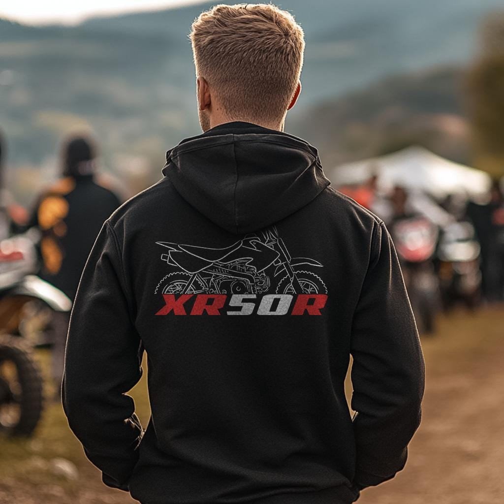 Honda XR50R Inspired Hoodie - Motorcycle Sweatshirt for Riders