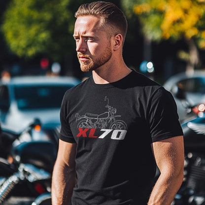 Honda XL70 1974 - 1976 Inspired T-Shirt - Motorcycle Tee Shirt for Riders
