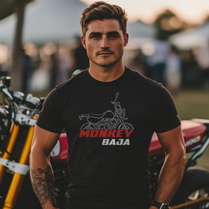 Honda Monkey BAJA Inspired T-Shirt - Motorcycle Tee Shirt for Riders