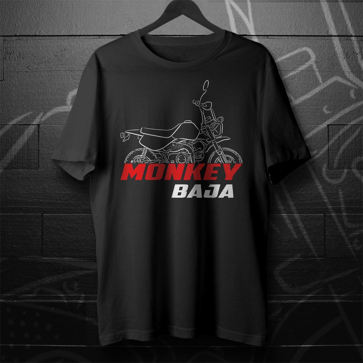 Honda Monkey BAJA Inspired T-Shirt - Motorcycle Tee Shirt for Riders
