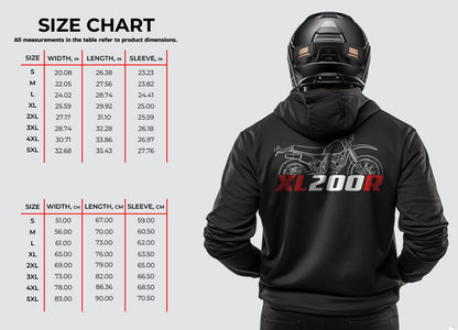 Honda XL200R Inspired Hoodie - Motorcycle Sweatshirt for Riders