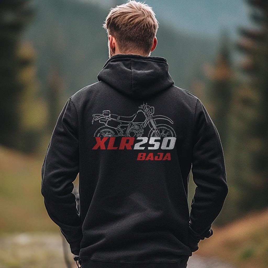 Honda XLR250 Baja Inspired Hoodie - Motorcycle Sweatshirt for Riders