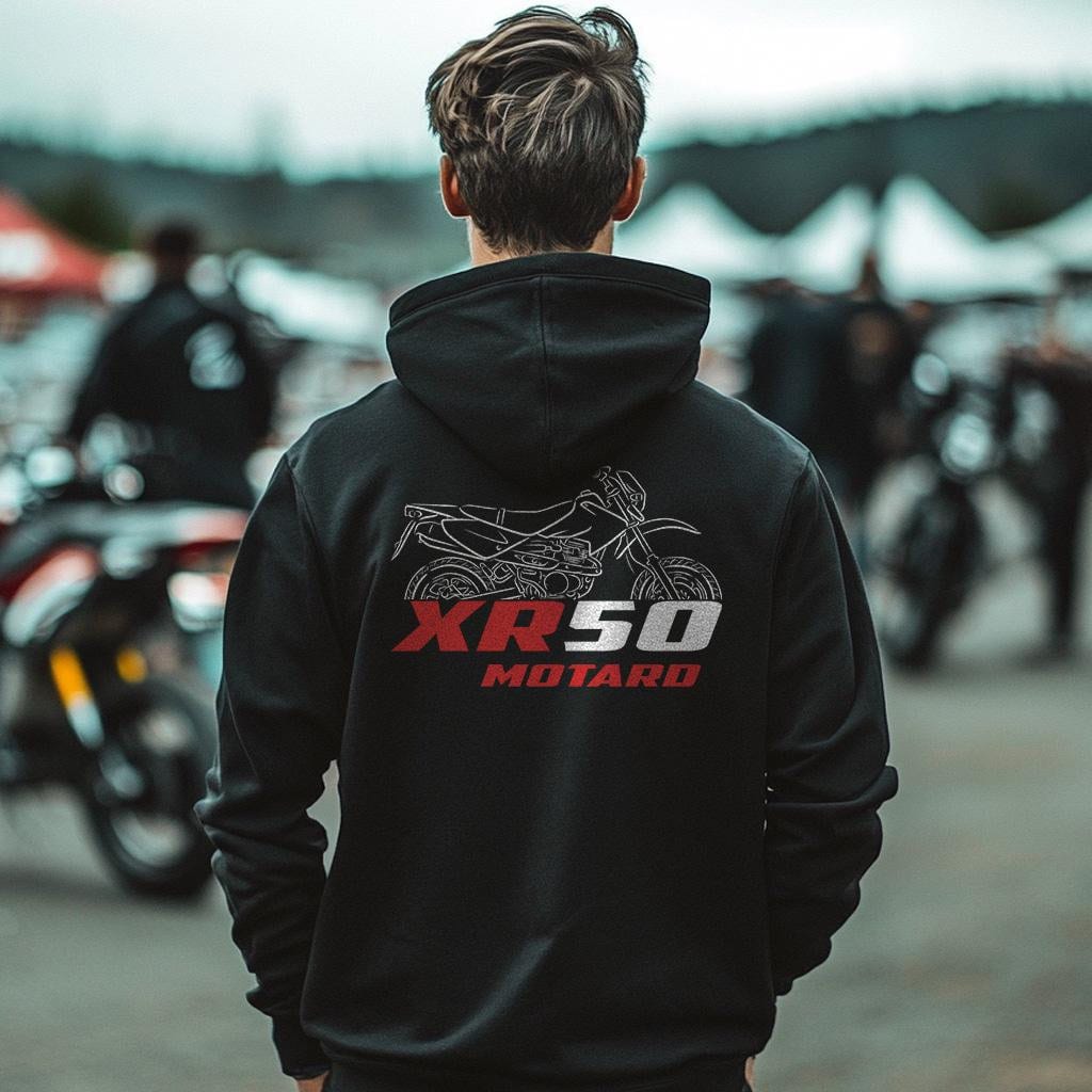Honda XR50 Motard 2006 Inspired Hoodie - Motorcycle Sweatshirt for Riders