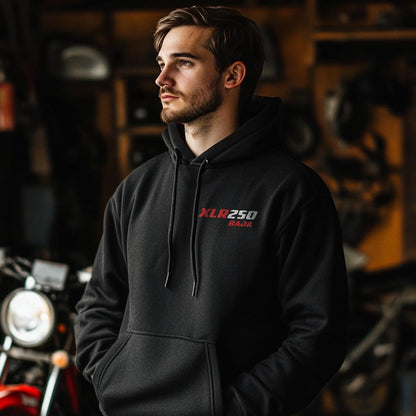 Honda XLR250 Baja Inspired Hoodie - Motorcycle Sweatshirt for Riders