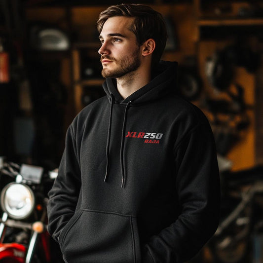Honda XLR250 Baja Inspired Hoodie - Motorcycle Sweatshirt for Riders