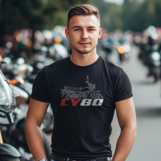 Honda CY80 1980 Inspired T-Shirt - Motorcycle Tee Shirt for Riders