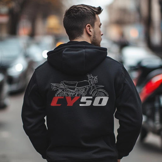 Honda CY50 Inspired Hoodie - Motorcycle Sweatshirt for Riders