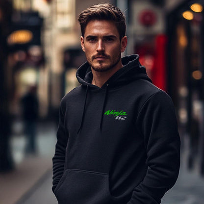 Kawasaki Ninja H2 & H2R Inspired Hoodie - Motorcycle Sweatshirt for Riders