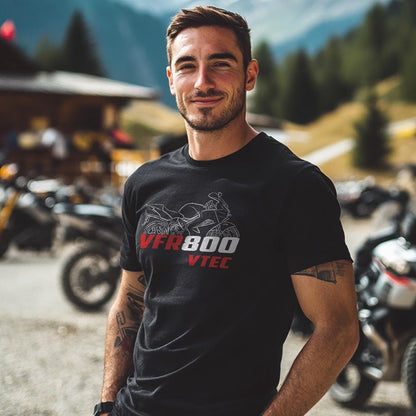 Honda VFR800 | VTEC | F & Fi Inspired T-Shirt - Motorcycle Tee Shirt for Riders
