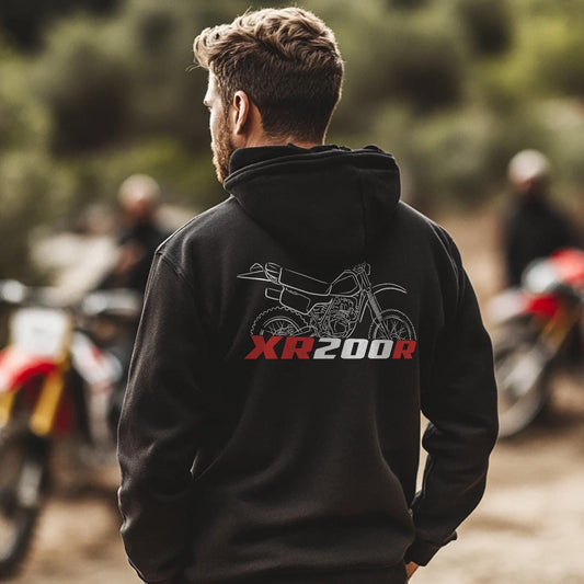 Honda XR200R Inspired Hoodie - Motorcycle Sweatshirt for Riders