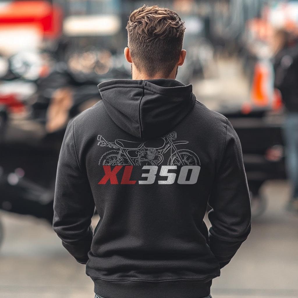 Honda XL350 & 350R Inspired Hoodie - Motorcycle Sweatshirt for Riders