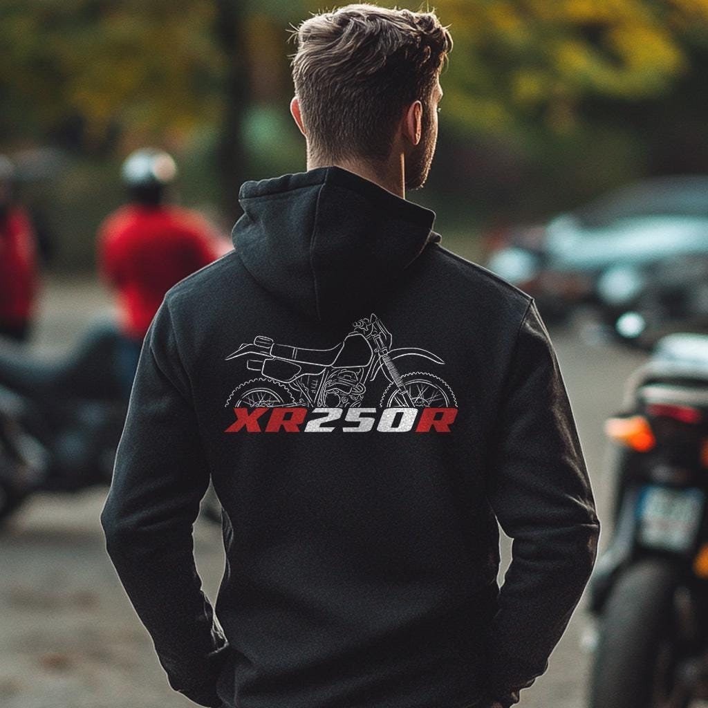 Honda XR250R Inspired Hoodie - Motorcycle Sweatshirt for Riders