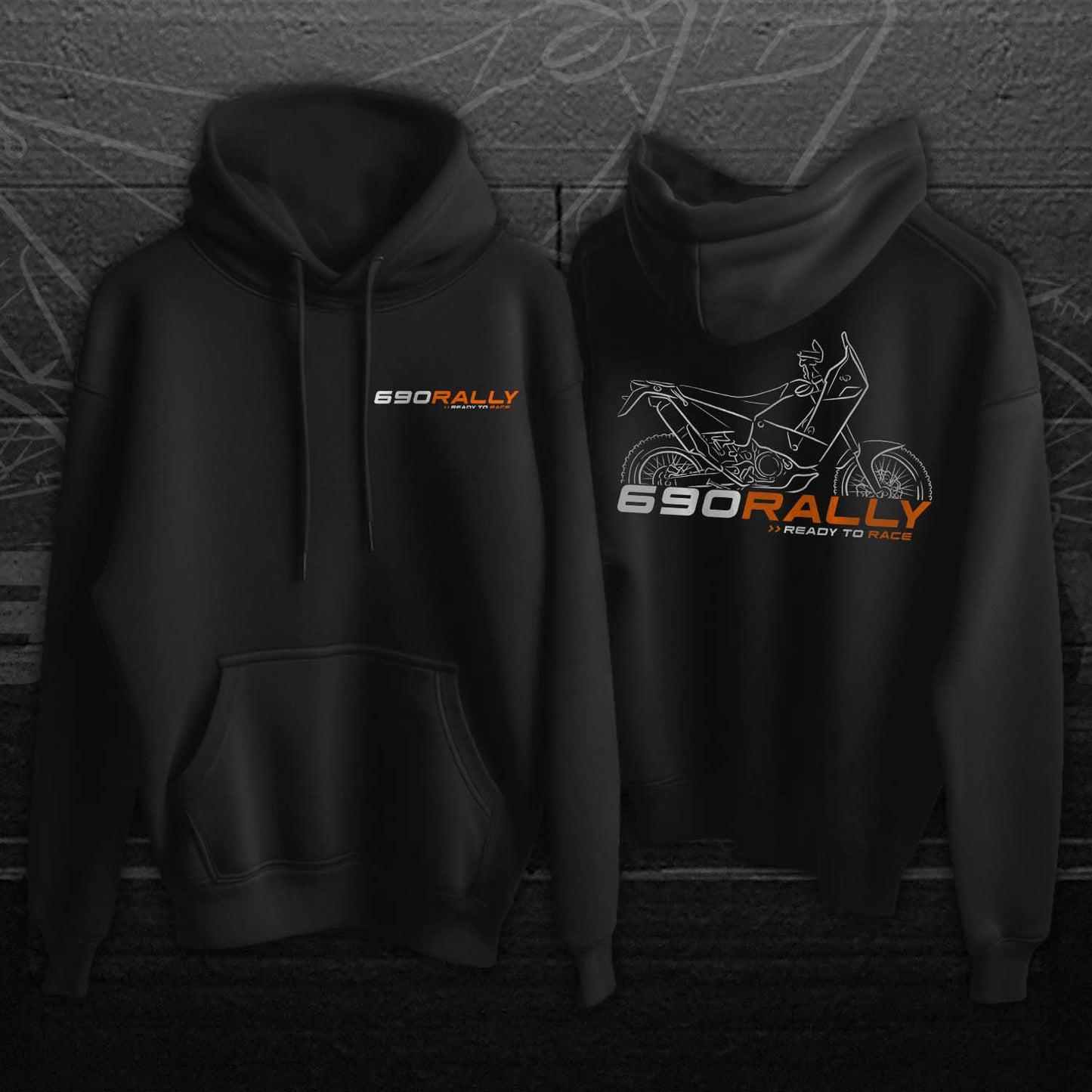 KTM LC4 690 Rally Replica Hoodie - Motorcycle Sweatshirt for Riders