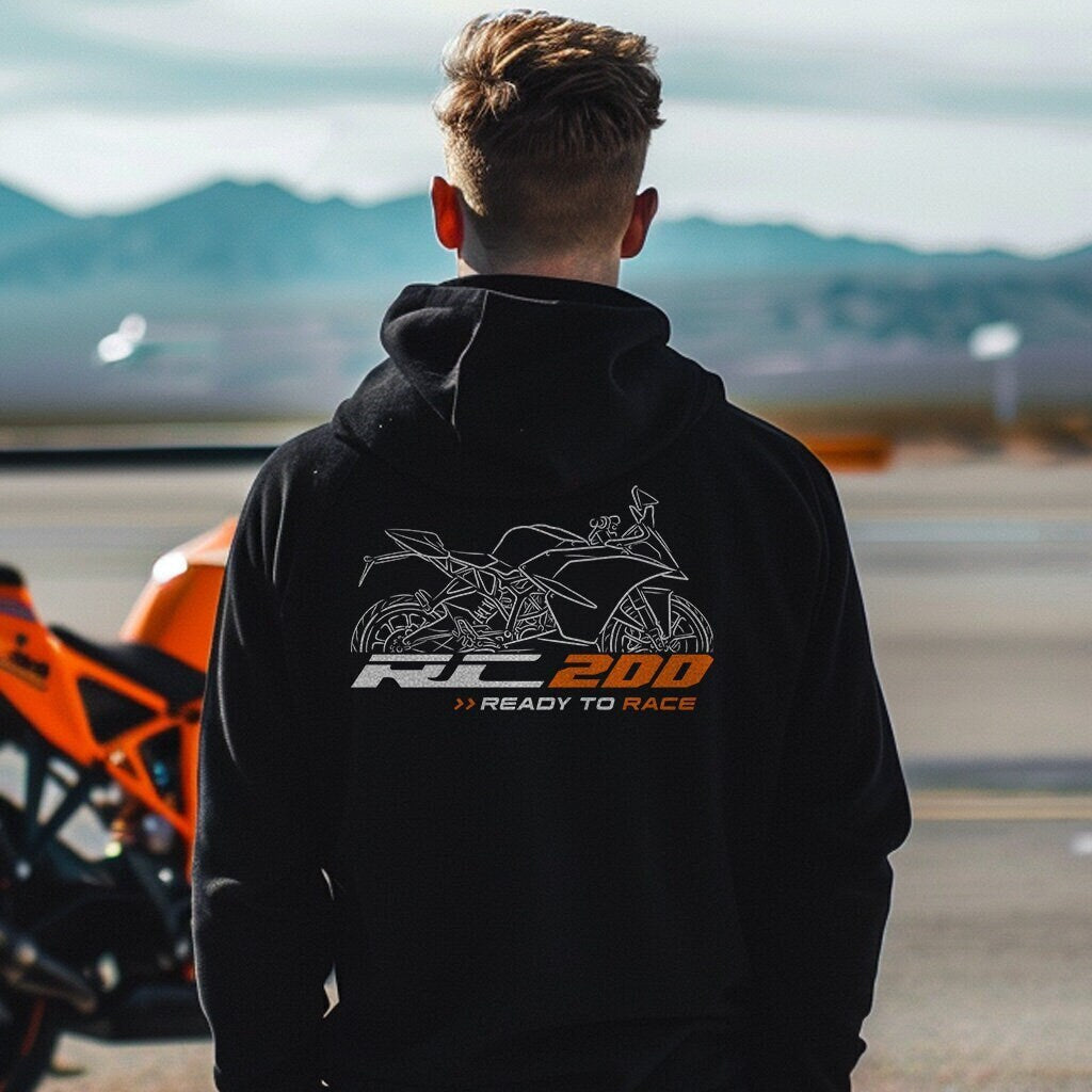 KTM RC 200 Hoodie - Motorcycle Sweatshirt for Riders