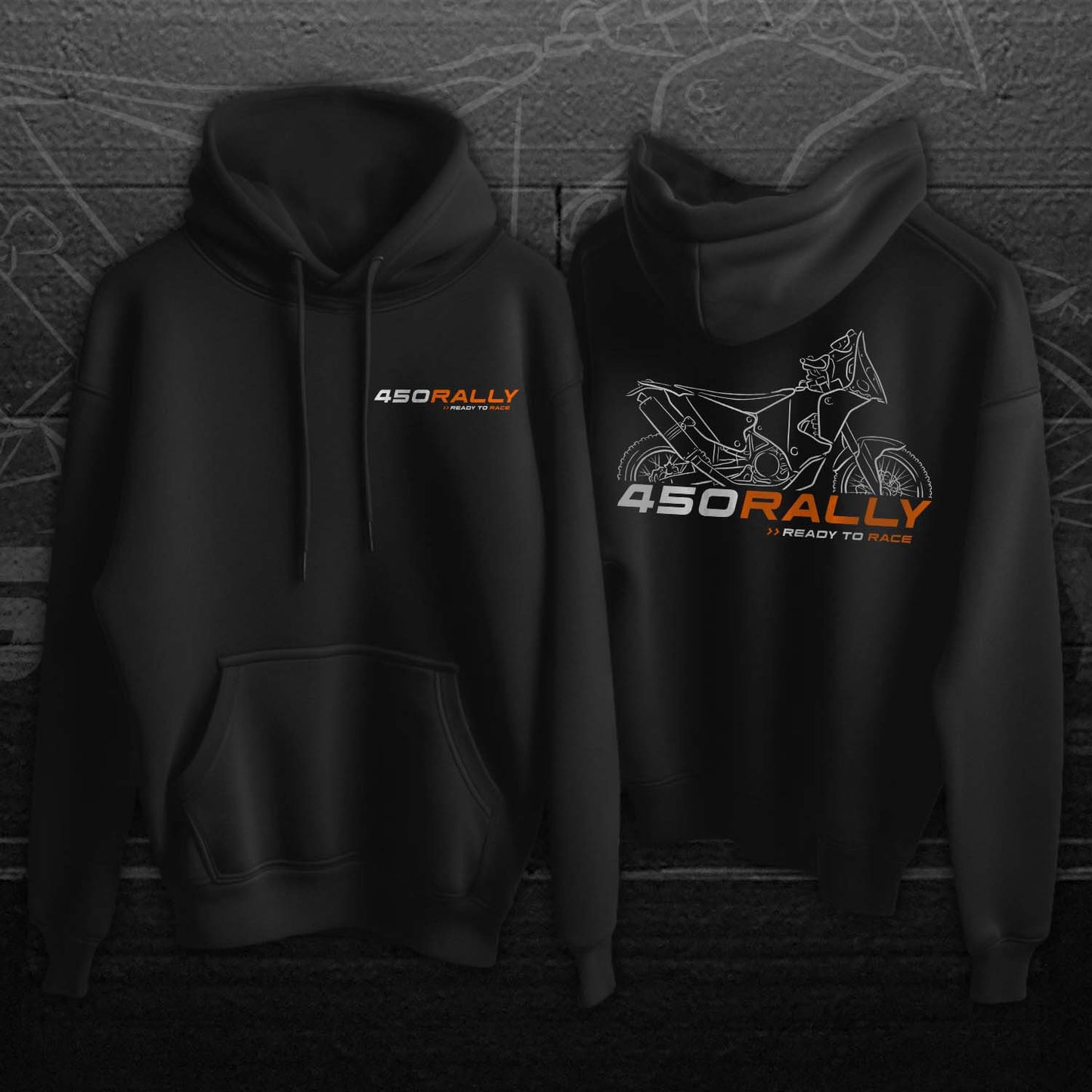 KTM 450 Rally Replica Hoodie - Motorcycle Sweatshirt for Riders