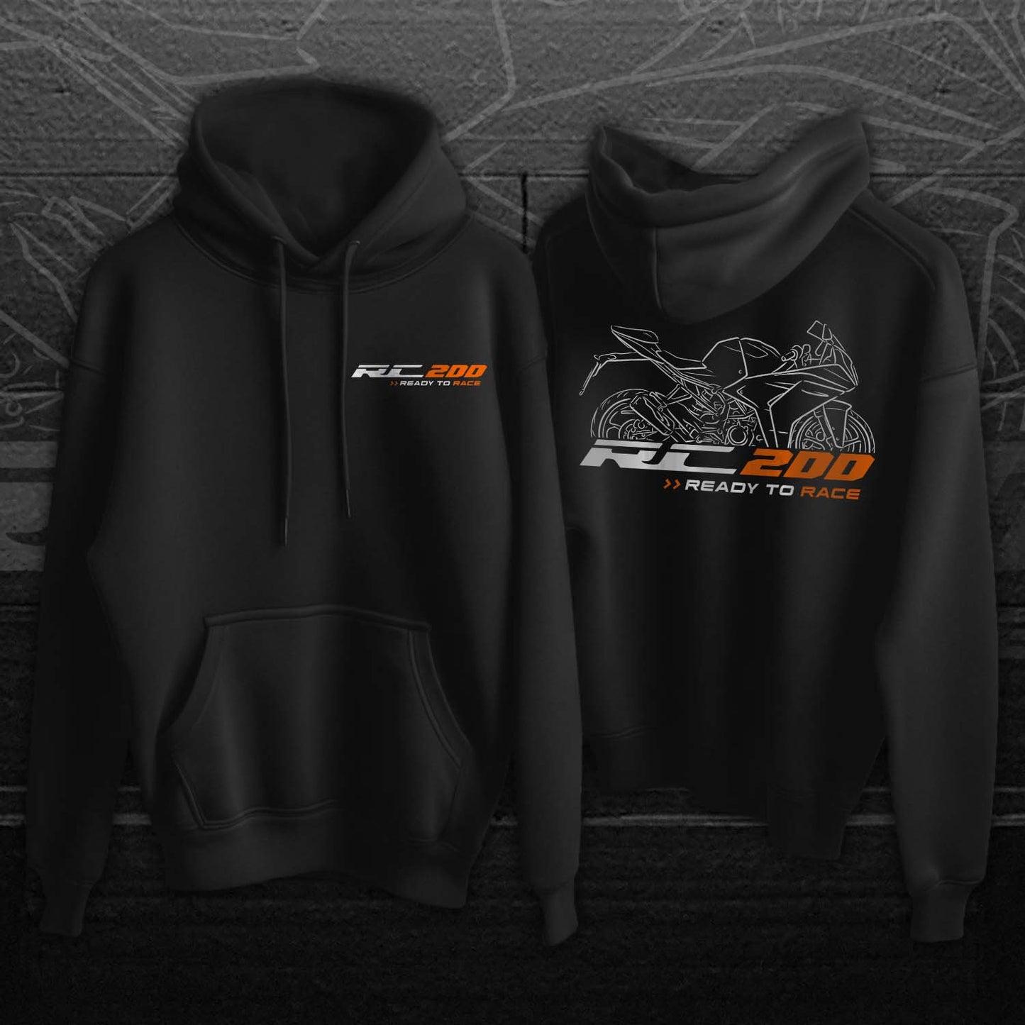 KTM RC 200 Hoodie - Motorcycle Sweatshirt for Riders