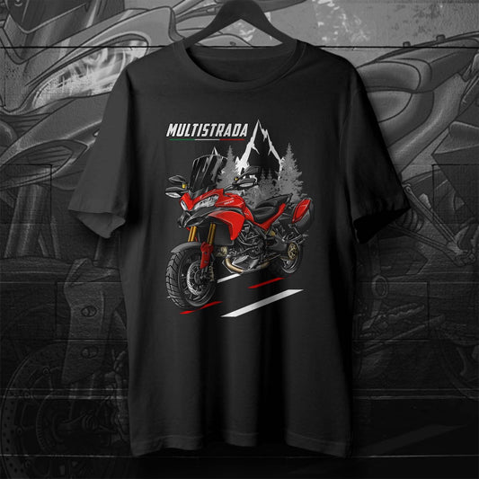 Ducati Multistrada 1200 2010-15 T-Shirt - Motorcycle Tee Shirt for ADV Riders