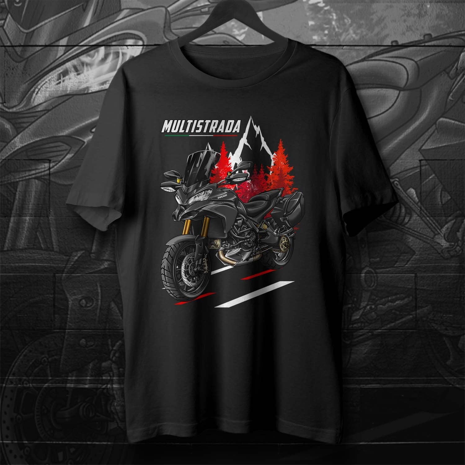 Ducati Multistrada 1200 2010-15 T-Shirt - Motorcycle Tee Shirt for ADV Riders