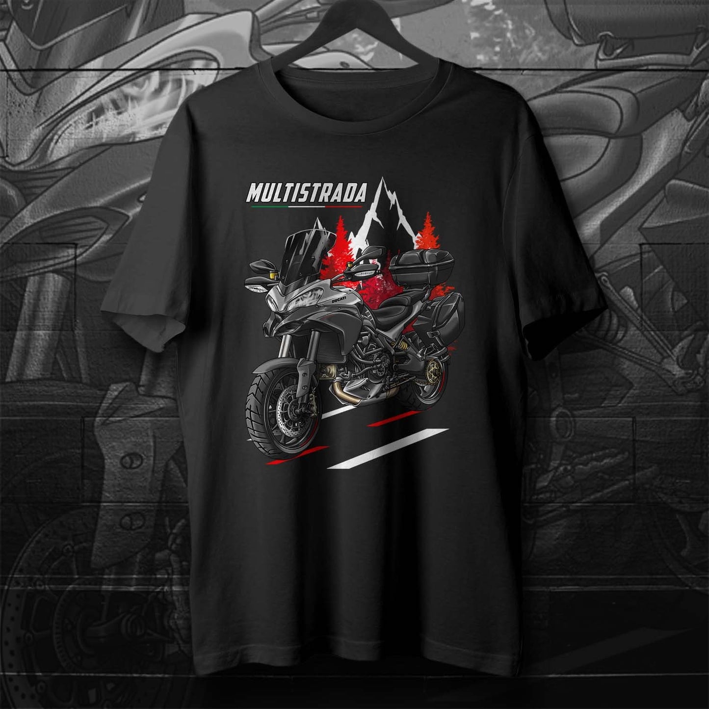 Ducati Multistrada 1200 2010-15 T-Shirt - Motorcycle Tee Shirt for ADV Riders