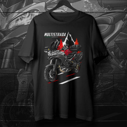 Ducati Multistrada 1200 2010-15 T-Shirt - Motorcycle Tee Shirt for ADV Riders