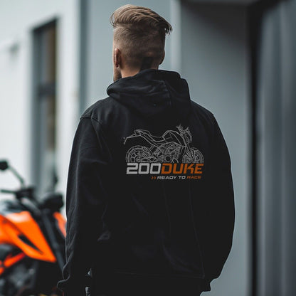 KTM 200 Duke Hoodie - Motorcycle Sweatshirt for Riders