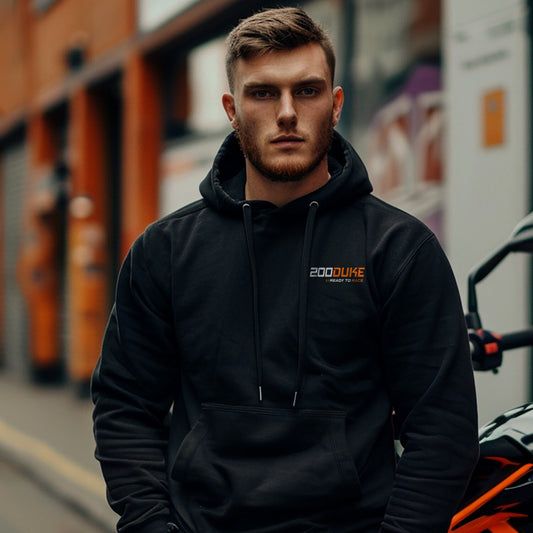 KTM 200 Duke Hoodie - Motorcycle Sweatshirt for Riders