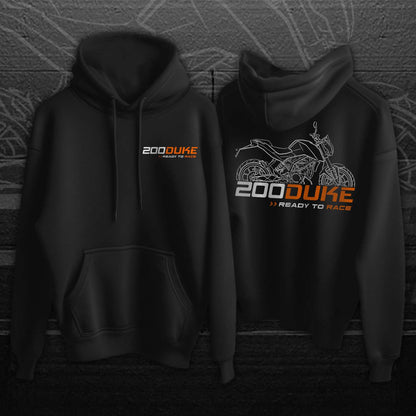 KTM 200 Duke Hoodie - Motorcycle Sweatshirt for Riders