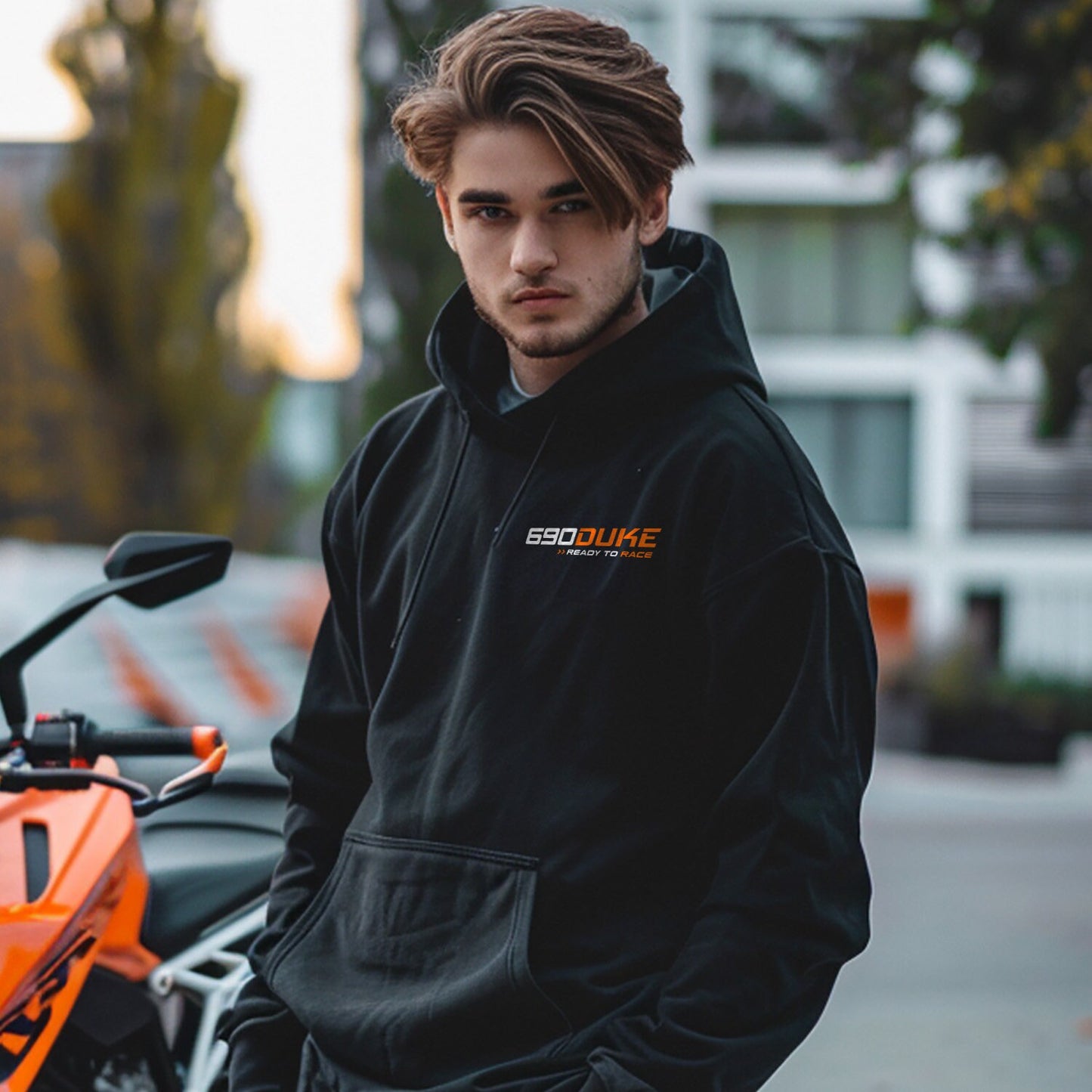 KTM 690 Duke Hoodie - Motorcycle Sweatshirt for Riders