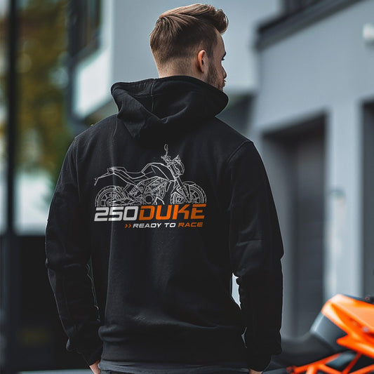KTM 250 Duke Hoodie - Motorcycle Sweatshirt for Riders