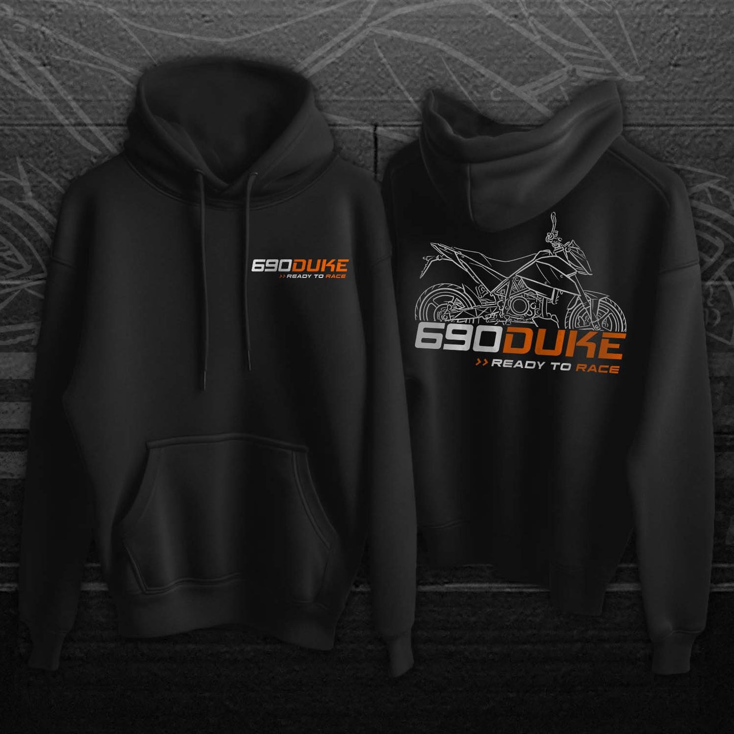 KTM 690 Duke Hoodie - Motorcycle Sweatshirt for Riders