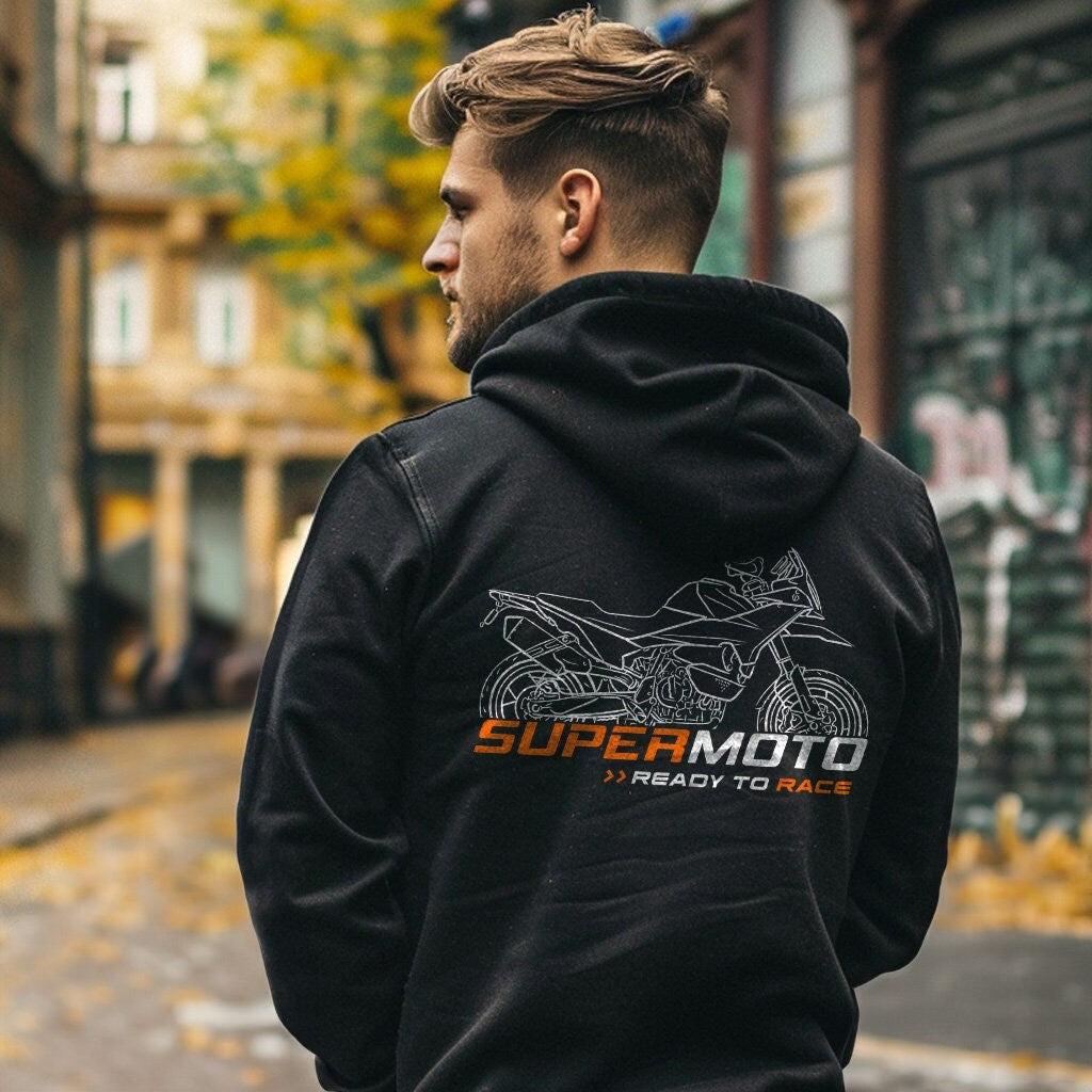 KTM 890 SMT Hoodie - Motorcycle Sweatshirt for SuperMoto Riders
