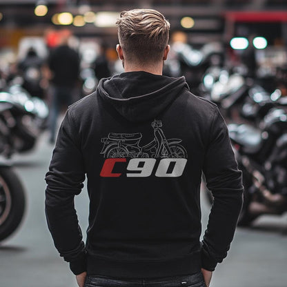 Honda C90 Inspired Hoodie - Motorcycle Sweatshirt for Riders