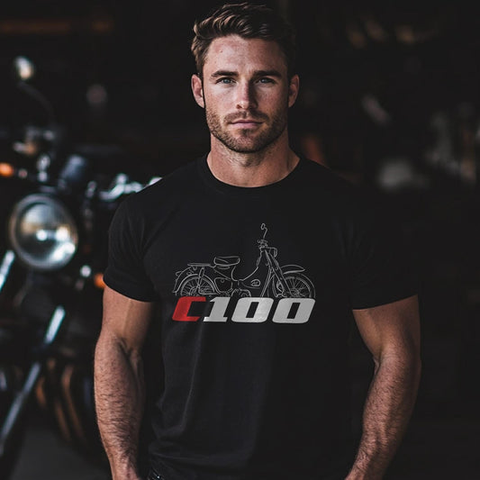 Honda C100 1958 - 1967 Inspired T-Shirt - Motorcycle Tee Shirt for Riders