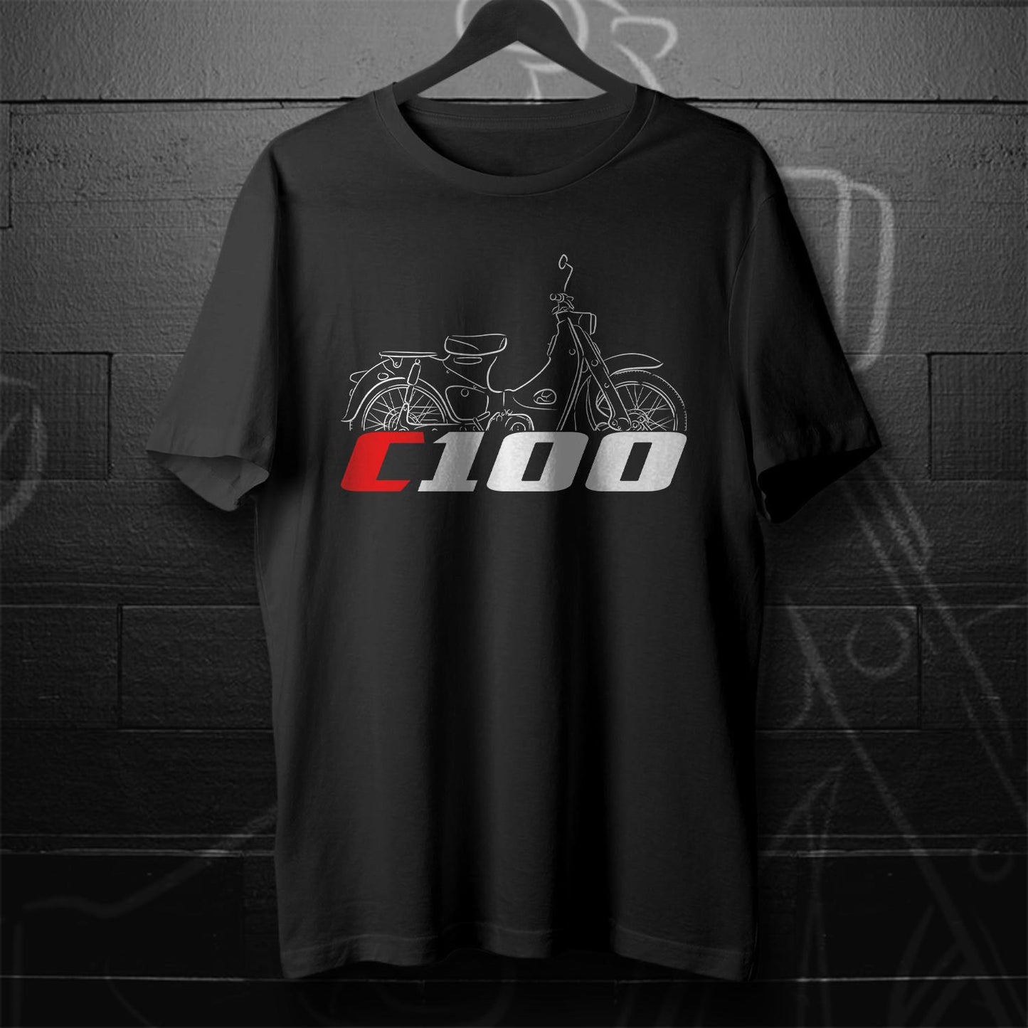 Honda C100 1958 - 1967 Inspired T-Shirt - Motorcycle Tee Shirt for Riders