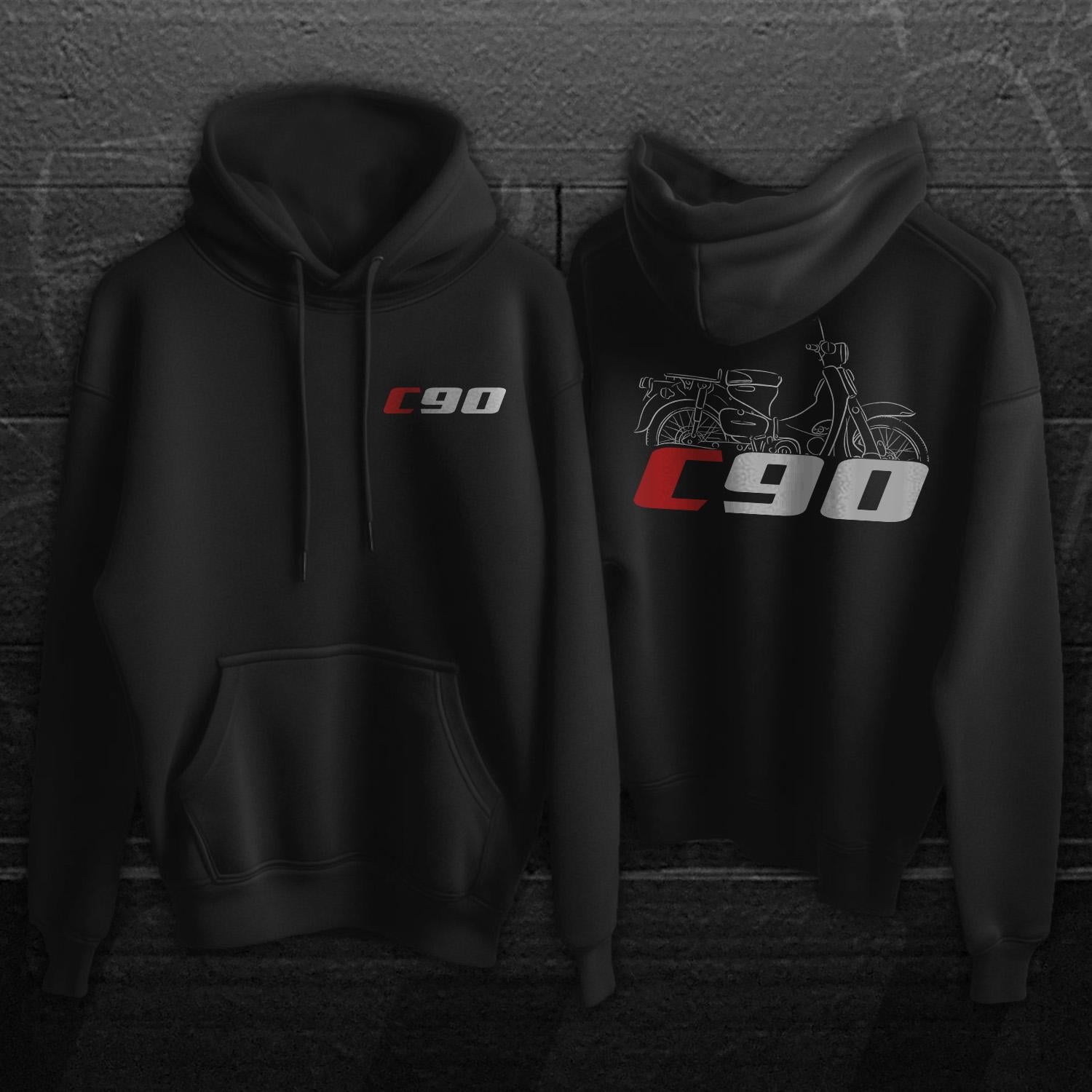 Honda C90 Inspired Hoodie - Motorcycle Sweatshirt for Riders
