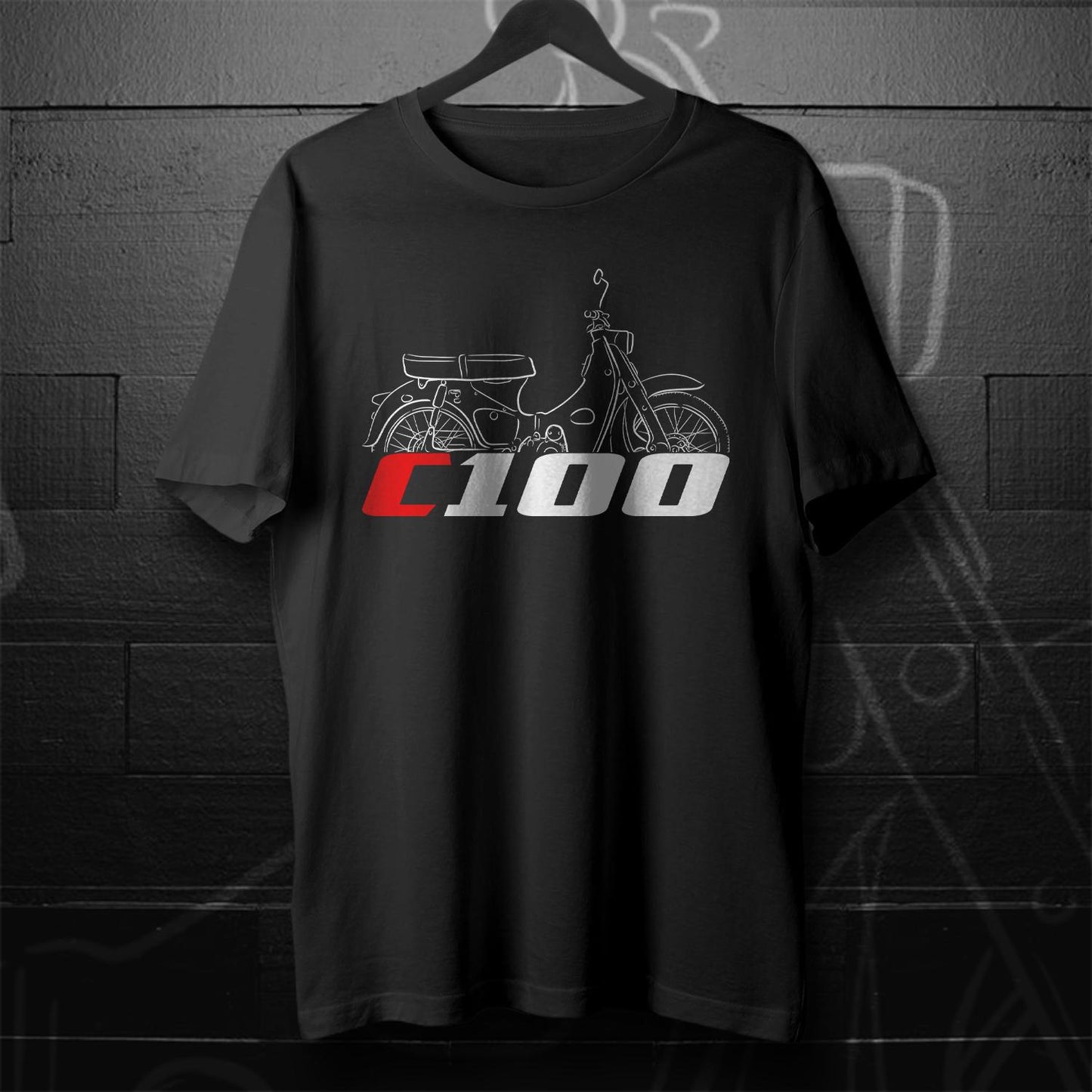 Honda C100 1958 - 1967 Inspired T-Shirt - Motorcycle Tee Shirt for Riders