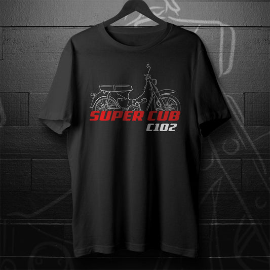 Honda C102 Super Cub 1960 - 1965 Inspired T-Shirt - Motorcycle Tee Shirt for Riders