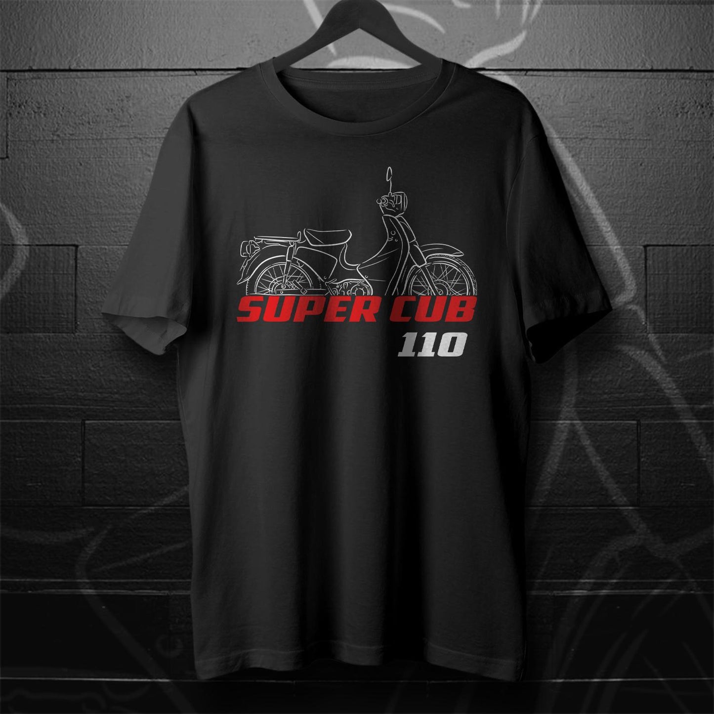 Honda Super Cub 110 Inspired T-Shirt - Motorcycle Tee Shirt for Riders