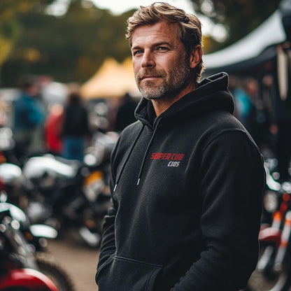 Honda C105 Super Cub Inspired Hoodie - Motorcycle Sweatshirt for Riders