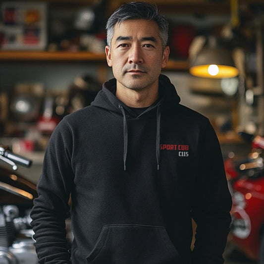 Honda C115 Super Sports Cub 55 Inspired Hoodie - Motorcycle Sweatshirt for Riders