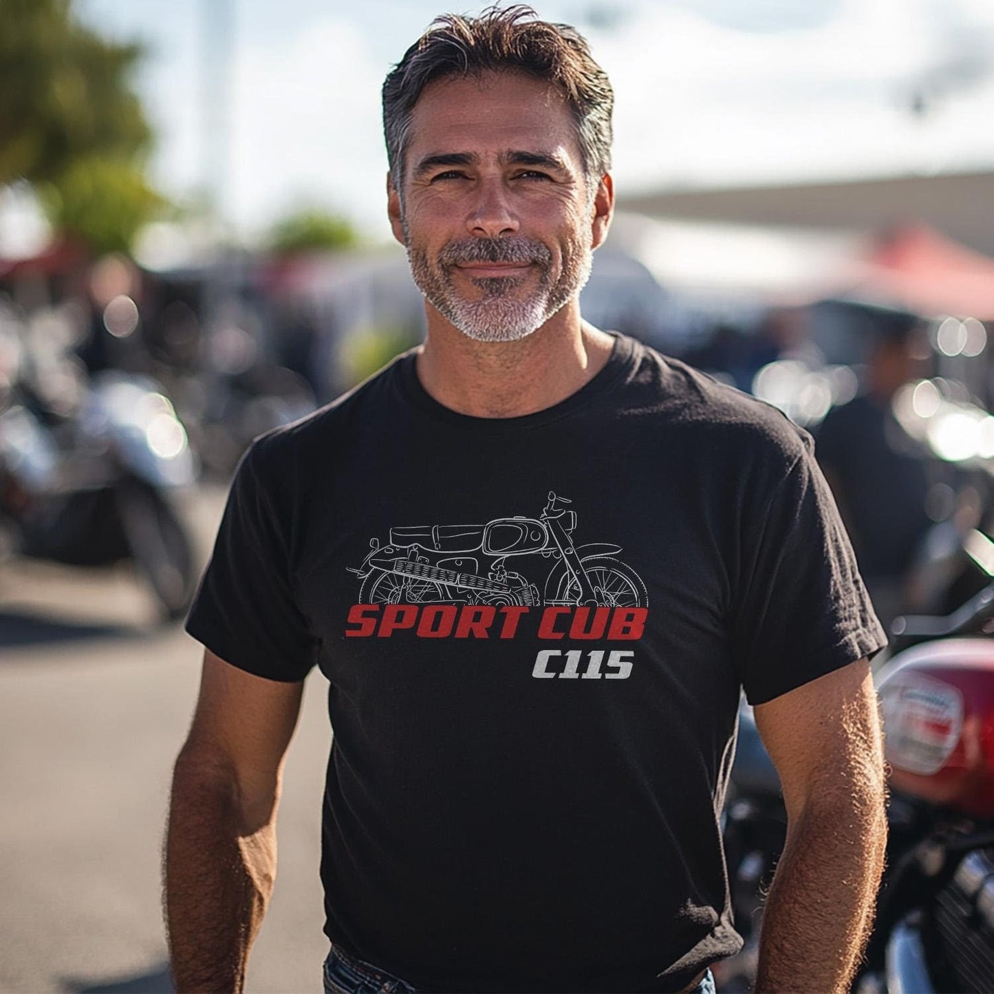 Honda C115 Super Sports Cub 55 Inspired T-Shirt - Motorcycle Tee Shirt for Riders