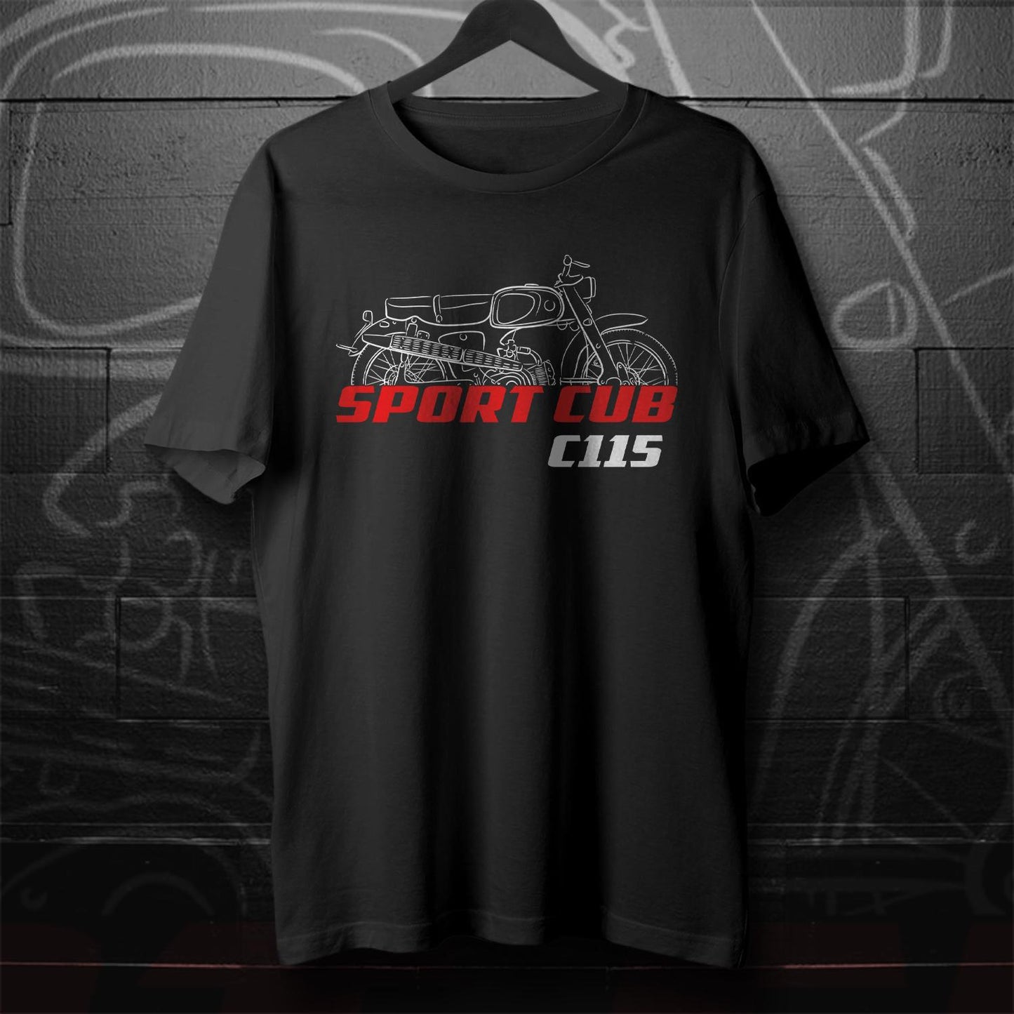 Honda C115 Super Sports Cub 55 Inspired T-Shirt - Motorcycle Tee Shirt for Riders