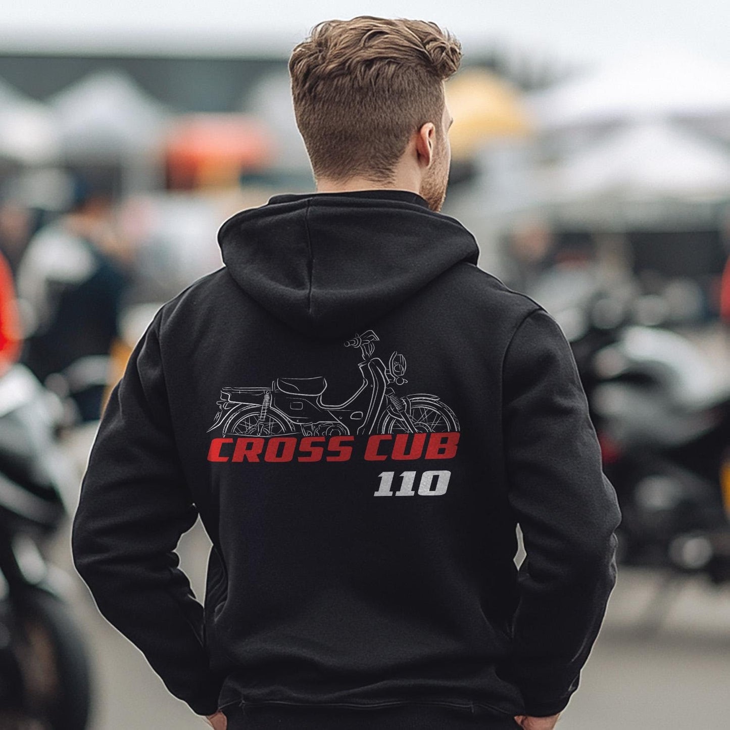 Honda Cross Cub 110 Inspired Hoodie - Motorcycle Sweatshirt for Riders