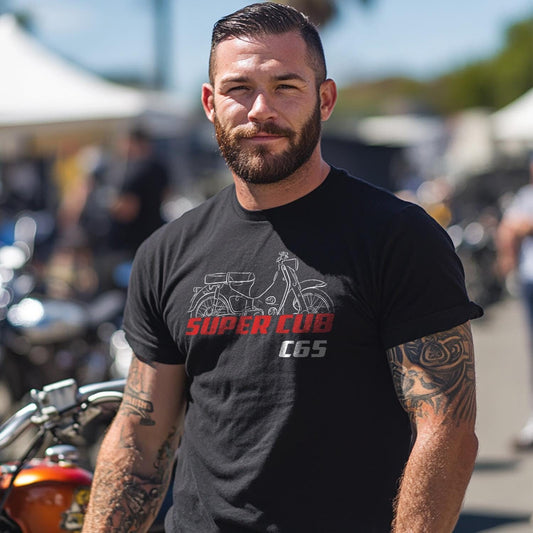 Honda Super Cub C65 Inspired T-Shirt - Motorcycle Tee Shirt for Riders