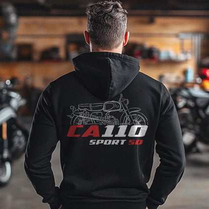 Honda CA110 Super Sports Cub 50 Inspired Hoodie - Motorcycle Sweatshirt for Riders