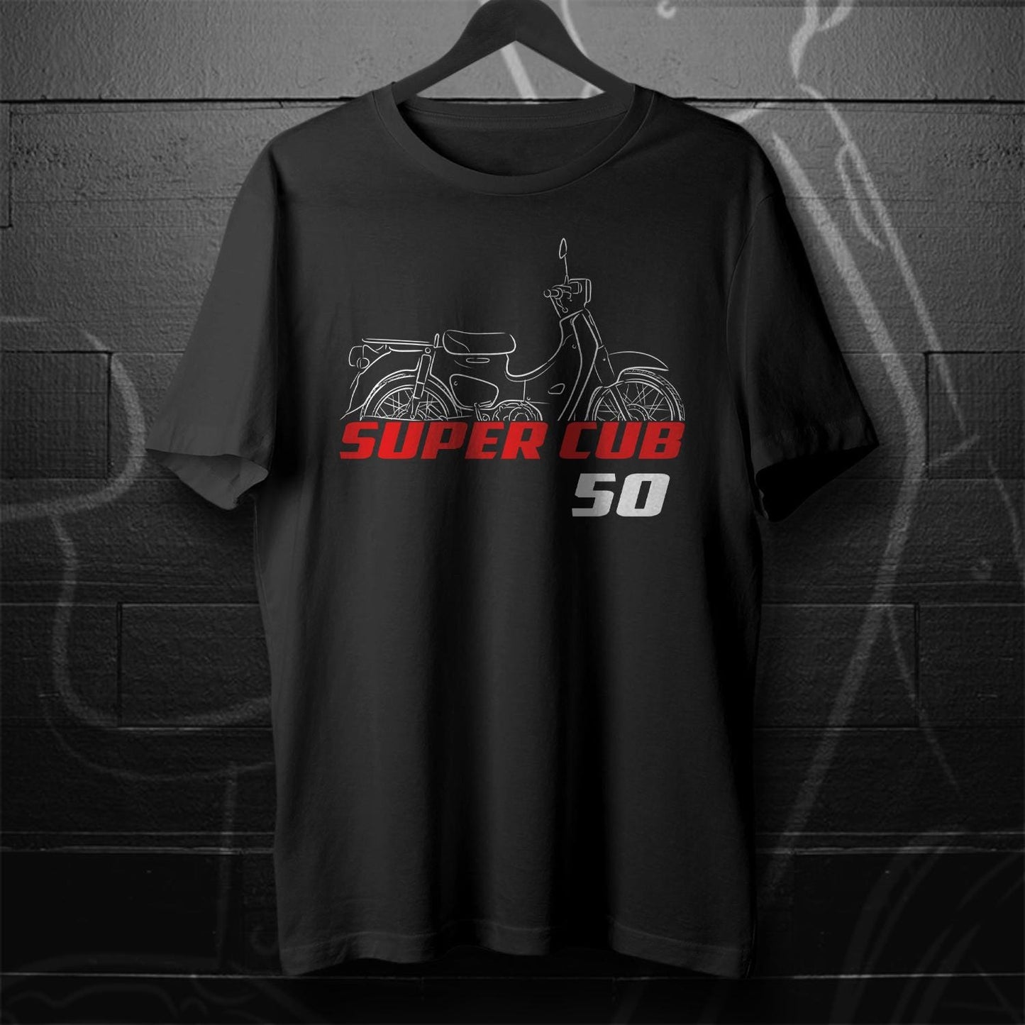 Honda Super Cub 50 Inspired T-Shirt - Motorcycle Tee Shirt for Riders