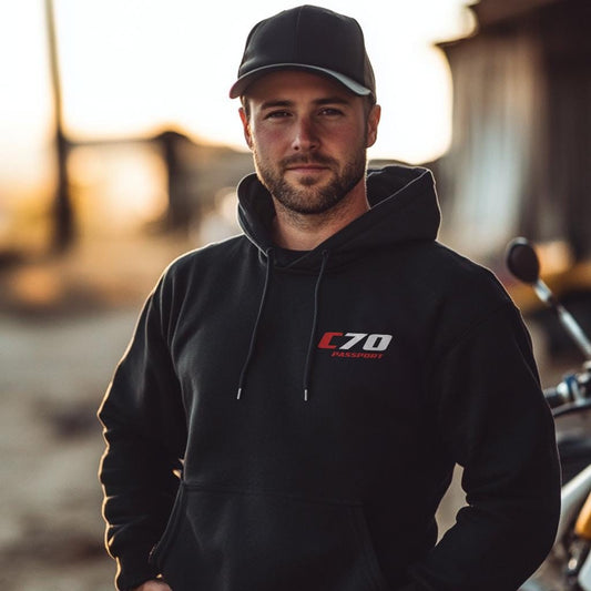 Honda C70 Passport 1970 - 1984 Inspired Hoodie - Motorcycle Sweatshirt for Riders